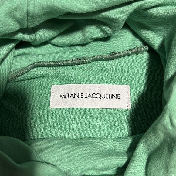 Size small relaxed-fit mint green Melanie Jacqueline heart sweater. - Picture 2 of 3